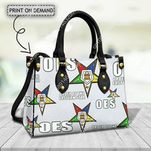 Load image into Gallery viewer, OES Sisterhood Women&#39;s Top-Handle Bags Eastern Star Casual Tote Pu Leather Crossbody Bag
