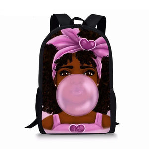 Black Afro Girl Magic Book Bags African School Bag For Girls Kids Elementary Children MultiPurpose Backpacks