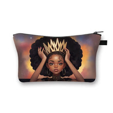 Load image into Gallery viewer, African Women Print Cosmetic Case Makeup Pouch Lipstick Storage Travel Cosmetic Organizer
