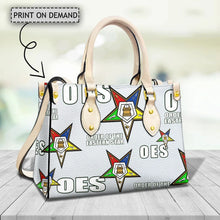Load image into Gallery viewer, OES Sisterhood Women&#39;s Top-Handle Bags Eastern Star Casual Tote Pu Leather Crossbody Bag
