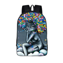 Load image into Gallery viewer, African American Student School Bags Notebook Backpacks 3D Printed Oxford Waterproof Travel Bags
