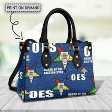 Load image into Gallery viewer, OES Sisterhood Women&#39;s Top-Handle Bags Eastern Star Casual Tote Pu Leather Crossbody Bag
