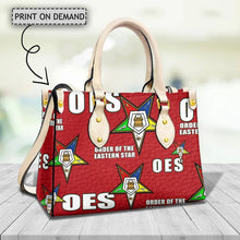 Load image into Gallery viewer, OES Sisterhood Women&#39;s Top-Handle Bags Eastern Star Casual Tote Pu Leather Crossbody Bag
