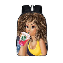 Load image into Gallery viewer, African American Student School Bags Notebook Backpacks 3D Printed Oxford Waterproof Travel Bags
