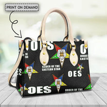 Load image into Gallery viewer, OES Sisterhood Women&#39;s Top-Handle Bags Eastern Star Casual Tote Pu Leather Crossbody Bag
