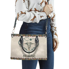 Load image into Gallery viewer, Butterfly and Flower Print Custom Name Leather Handbags for Women Elegant Shoulder Bag
