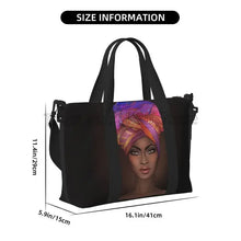 Load image into Gallery viewer, African American Woman Pattern Travel Duffel Bag Foldable Weekender Overnight Tote Bag
