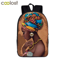 Load image into Gallery viewer, African American Student School Bags Notebook Backpacks 3D Printed Oxford Waterproof Travel Bags

