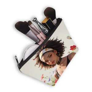 African Women Print Cosmetic Case Makeup Pouch Lipstick Storage Travel Cosmetic Organizer