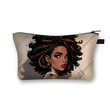 Load image into Gallery viewer, African Women Print Cosmetic Case Makeup Pouch Lipstick Storage Travel Cosmetic Organizer
