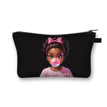 Load image into Gallery viewer, African Women Print Cosmetic Case Makeup Pouch Lipstick Storage Travel Cosmetic Organizer
