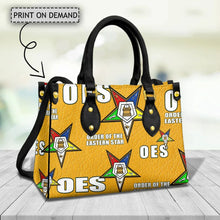 Load image into Gallery viewer, OES Sisterhood Women&#39;s Top-Handle Bags Eastern Star Casual Tote Pu Leather Crossbody Bag
