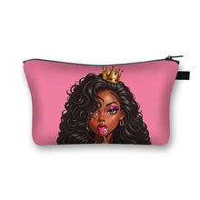 Load image into Gallery viewer, African Women Print Cosmetic Case Makeup Pouch Lipstick Storage Travel Cosmetic Organizer
