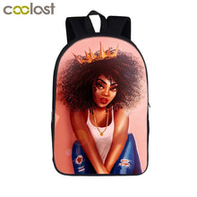 Load image into Gallery viewer, African American Student School Bags Notebook Backpacks 3D Printed Oxford Waterproof Travel Bags
