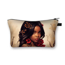 Load image into Gallery viewer, African Women Print Cosmetic Case Makeup Pouch Lipstick Storage Travel Cosmetic Organizer
