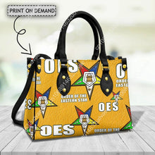 Load image into Gallery viewer, OES Sisterhood Women&#39;s Top-Handle Bags Eastern Star Casual Tote Pu Leather Crossbody Bag
