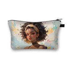 Load image into Gallery viewer, African Women Print Cosmetic Case Makeup Pouch Lipstick Storage Travel Cosmetic Organizer
