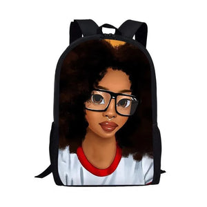 Black Afro Girl Magic Book Bags African School Bag For Girls Kids Elementary Children MultiPurpose Backpacks