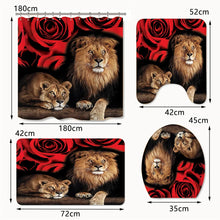 Load image into Gallery viewer, 4 PCS Flower Shower Curtain Set
