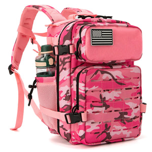 25L/45L Tactical Backpack for Women/men Outdoor Hiking Laser Cut Molle Daypack School Bag Gym Rucksack with Dual Cup Holder