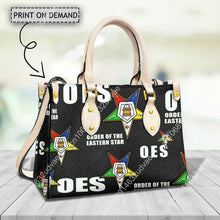 Load image into Gallery viewer, OES Sisterhood Women&#39;s Top-Handle Bags Eastern Star Casual Tote Pu Leather Crossbody Bag
