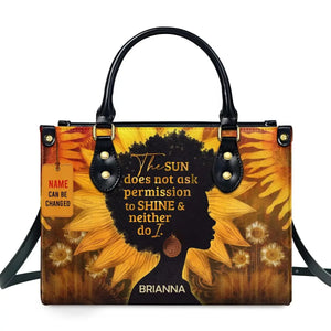 African Girl Print Leather Handbag for Black Women Fashion Top-handle Tote High Quality Luxury Shoulder Purse Shopping Messenger