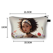 Load image into Gallery viewer, African Women Print Cosmetic Case Makeup Pouch Lipstick Storage Travel Cosmetic Organizer
