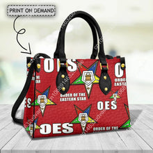 Load image into Gallery viewer, OES Sisterhood Women&#39;s Top-Handle Bags Eastern Star Casual Tote Pu Leather Crossbody Bag
