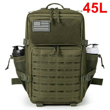 Load image into Gallery viewer, 25L/45L Tactical Backpack for Women/men Outdoor Hiking Laser Cut Molle Daypack School Bag Gym Rucksack with Dual Cup Holder
