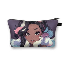 Load image into Gallery viewer, African Women Print Cosmetic Case Makeup Pouch Lipstick Storage Travel Cosmetic Organizer
