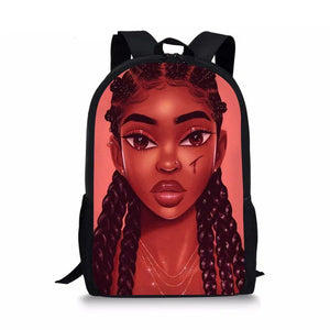 Black Afro Girl Magic Book Bags African School Bag For Girls Kids Elementary Children MultiPurpose Backpacks