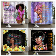 Load image into Gallery viewer, African American Girls Shower Curtain
