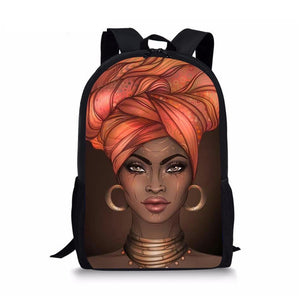 Black Afro Girl MultiPurpose Backpacks