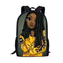 Load image into Gallery viewer, Black Afro Girl MultiPurpose Backpacks
