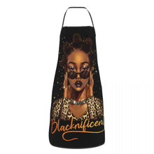 Load image into Gallery viewer, African American Woman With Glasses Aprons Men Women Adult Chef Kitchen Cooking Black Hippie Beauty Tablier Cuisine Gardening
