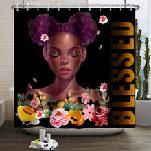 Load image into Gallery viewer, African American Girls Shower Curtain
