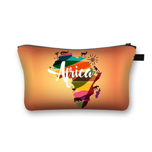 Afro Girl Print Cosmetic Case/Makeup Bag