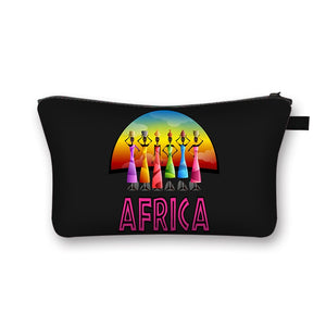 Afro Girl Print Cosmetic Case/Makeup Bag