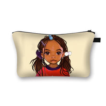 Load image into Gallery viewer, Afro Girl Print Cosmetic Case/Makeup Bag
