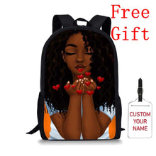 Load image into Gallery viewer, Black African American Queen School Backpack 17 Inch
