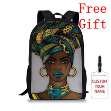 Load image into Gallery viewer, Black African American Queen School Backpack 17 Inch
