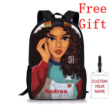 Load image into Gallery viewer, Black African American Queen School Backpack 17 Inch
