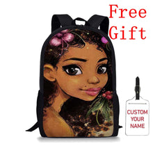 Load image into Gallery viewer, Black African American Queen School Backpack 17 Inch
