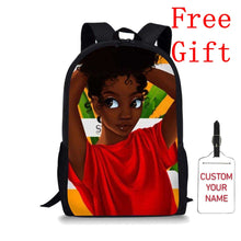 Load image into Gallery viewer, Black African American Queen School Backpack 17 Inch
