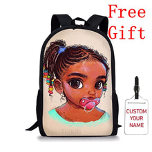 Load image into Gallery viewer, Black African American Queen School Backpack 17 Inch
