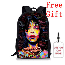 Load image into Gallery viewer, Black African American Queen School Backpack 17 Inch
