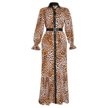 Load image into Gallery viewer, African Print Leopard Dress  Dashiki Maxi Dresses
