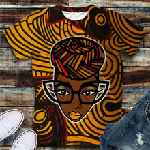 Load image into Gallery viewer, Black Girl 3D T Shirts Loose Short Sleeve Fashion Streetwear Women
