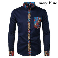 Load image into Gallery viewer, Dashiki African Mens Shirt Patchwork Pocket
