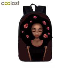 Load image into Gallery viewer, Afro American Black Girls School Backpack
